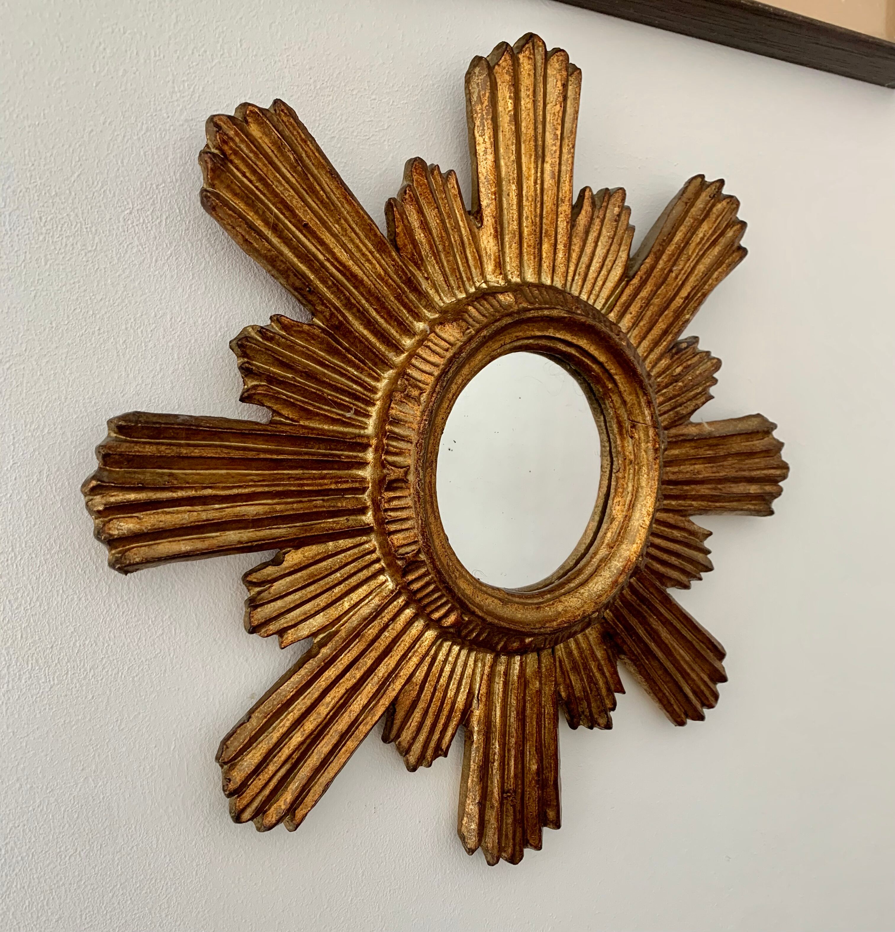 Vintage sun mirror, Italy 1950s