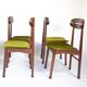 Green velvet dining chairs (set of 6)