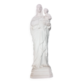 statuette en biscuit la st-vierge et l'enfant jesus signé SFBJ