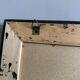 Beveled wooden mirror with glazing beads