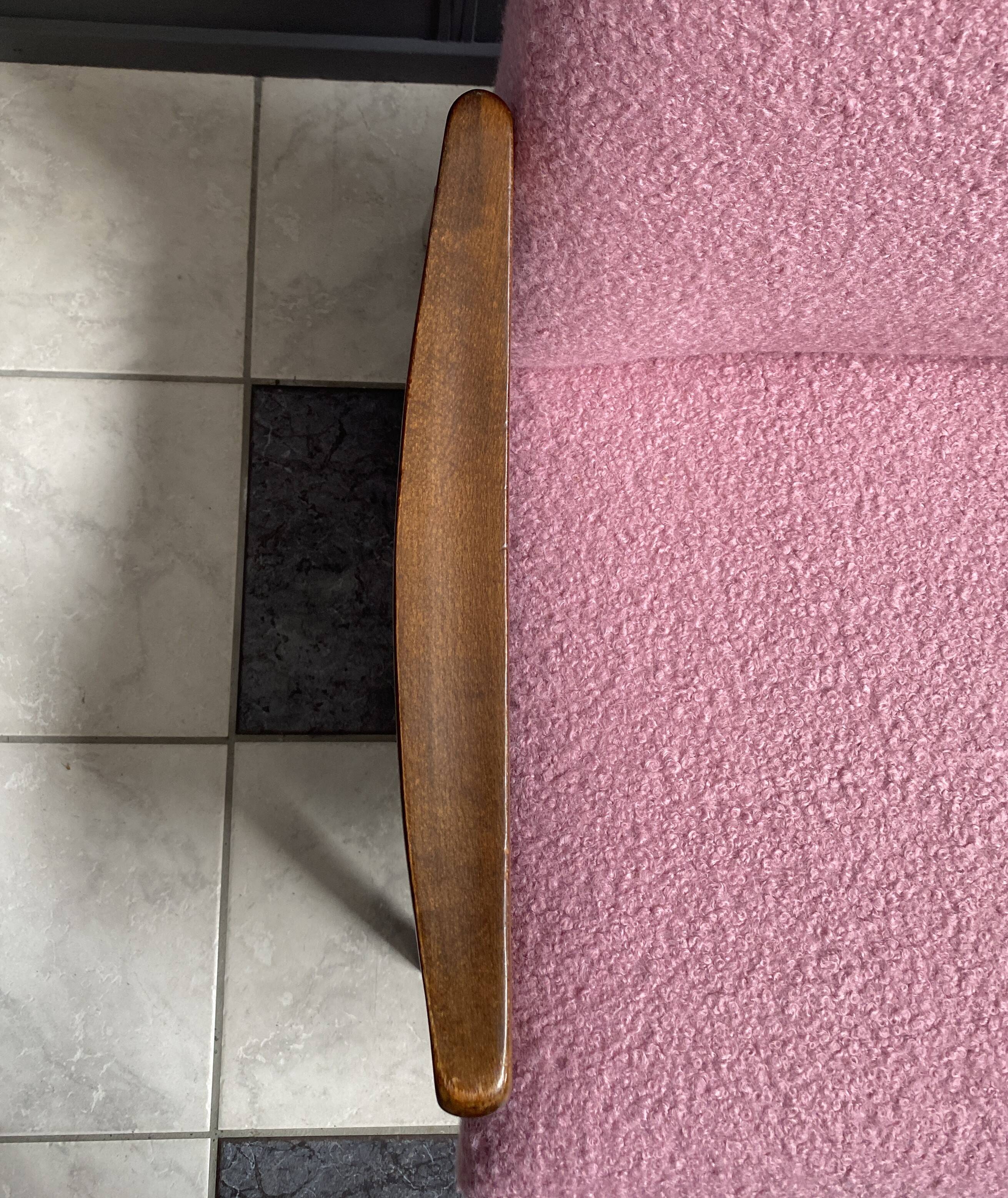 Pink Boucle Jiri Jiroutek chairs 1960s