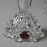 Paire de bougeoirs réversibles en cristal Bohemia, Tchécoslovaquie