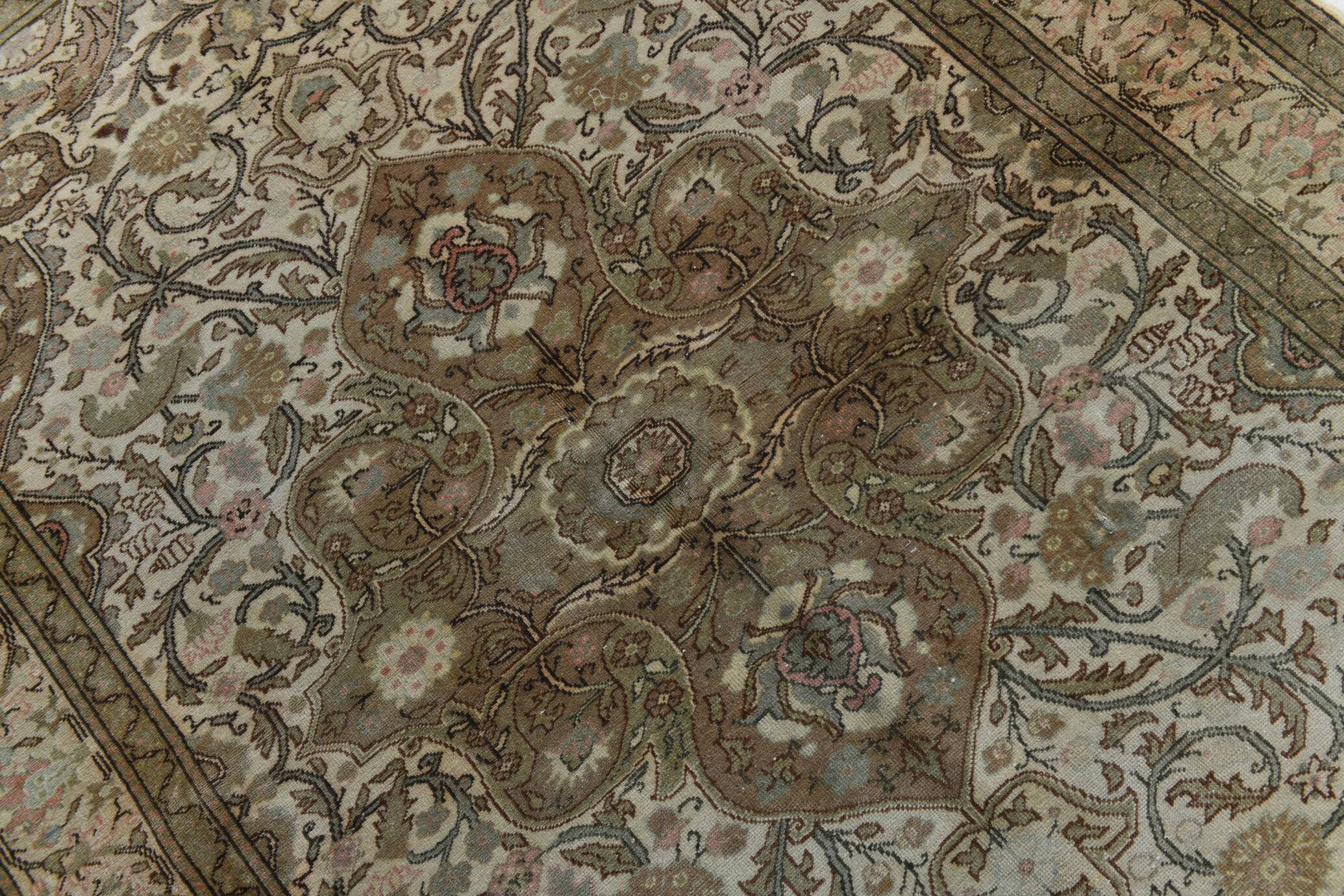 5x7 Brown & Cream Classic Vintage Rug, 150x217Cm SK23625