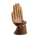 Empty wooden hand pocket