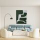 Toile abstraite organic vert 100x80cm par Bodasca