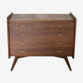 Commode chêne moyen et pieds compas