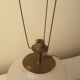 Lampe abat jour métal doré