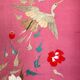 4-panel Japanese screen, 19th century, bird silk embroidery