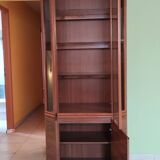 Storage unit with glass cabinet in the upper part by Van Pelt