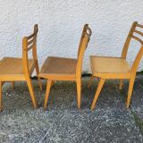 Serie de 3 chaises bistrot 1950