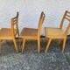 Set of 3 bistrot chairs 1950