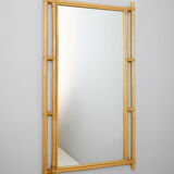 Mirror with bamboo frame