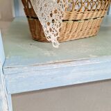 Blue square coffee table