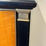 Exquisite 1950s neoclassical sycamore secretaire by Frères De Coene, Belgium.