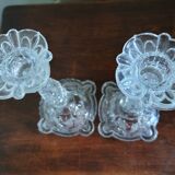 Fake pair - Joan of Arc warrior candlestick - Lily - Portieux glass