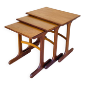 1960s Scandinavian nesting coffee table in teak