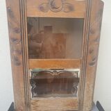 Armoire vitrine murale année 1960