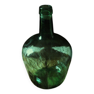 Bonbonne Dame Jeanne Collection Viresa en verre vert