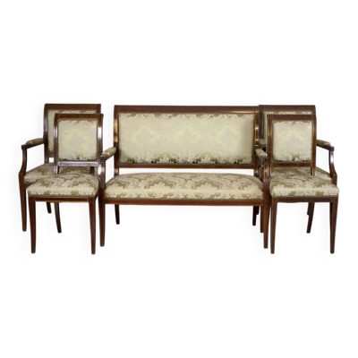 Mobilier en noyer anglais de la fin du 19e siècle, ensemble de 5 pièces.