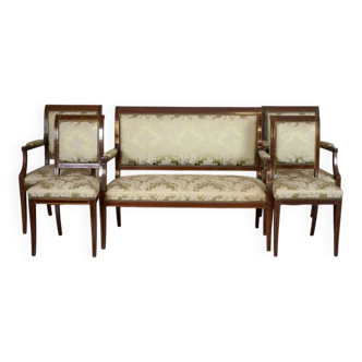 Late 19th Century English Walnut Furniture, Set of 5