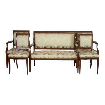 Late 19th Century English Walnut Furniture, Set of 5