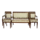 Late 19th Century English Walnut Furniture, Set of 5