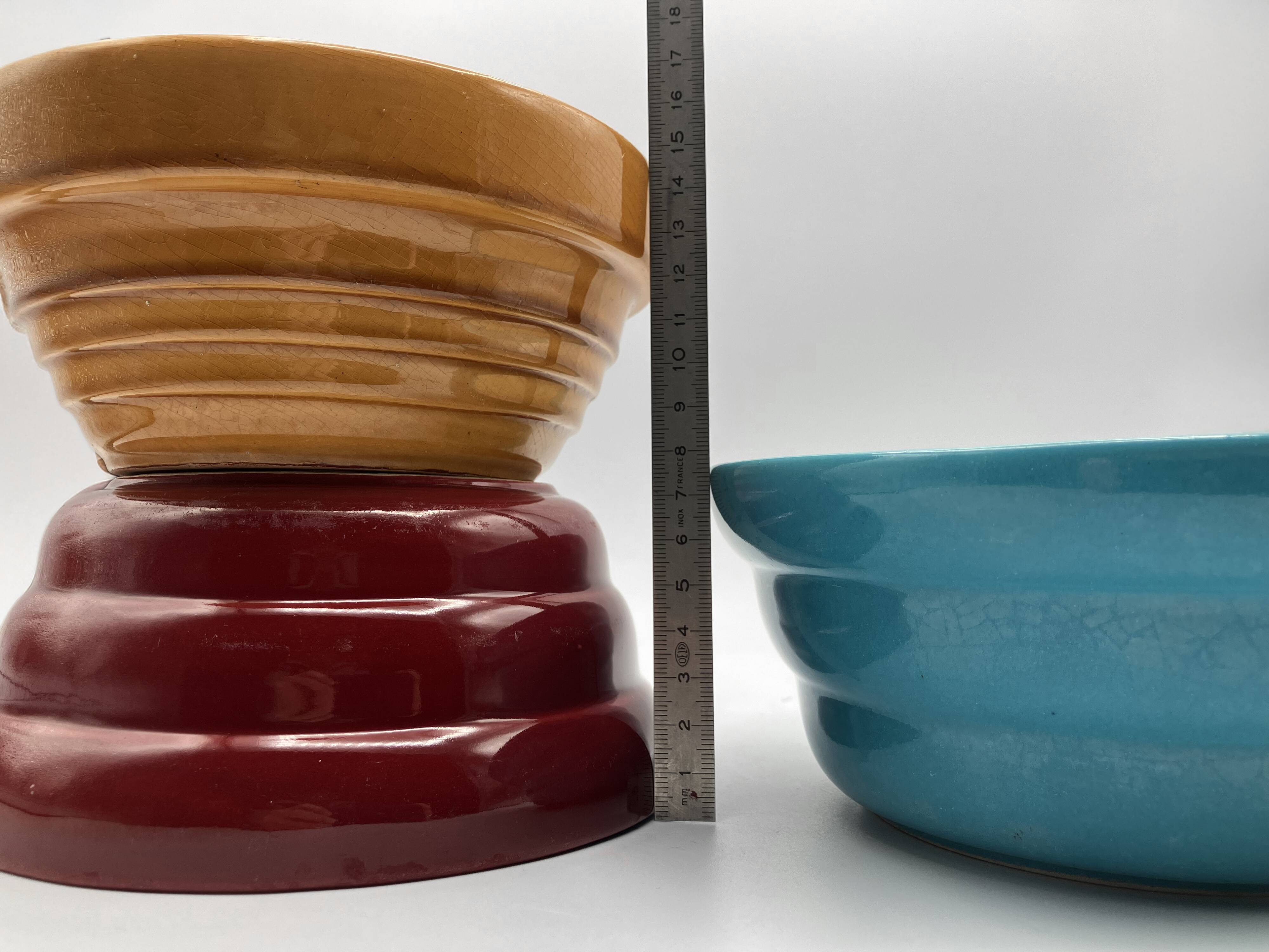 Trio of 1950s ceramic planters