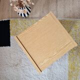 Bedside table - small wooden piece of furniture with a tubular metal base.