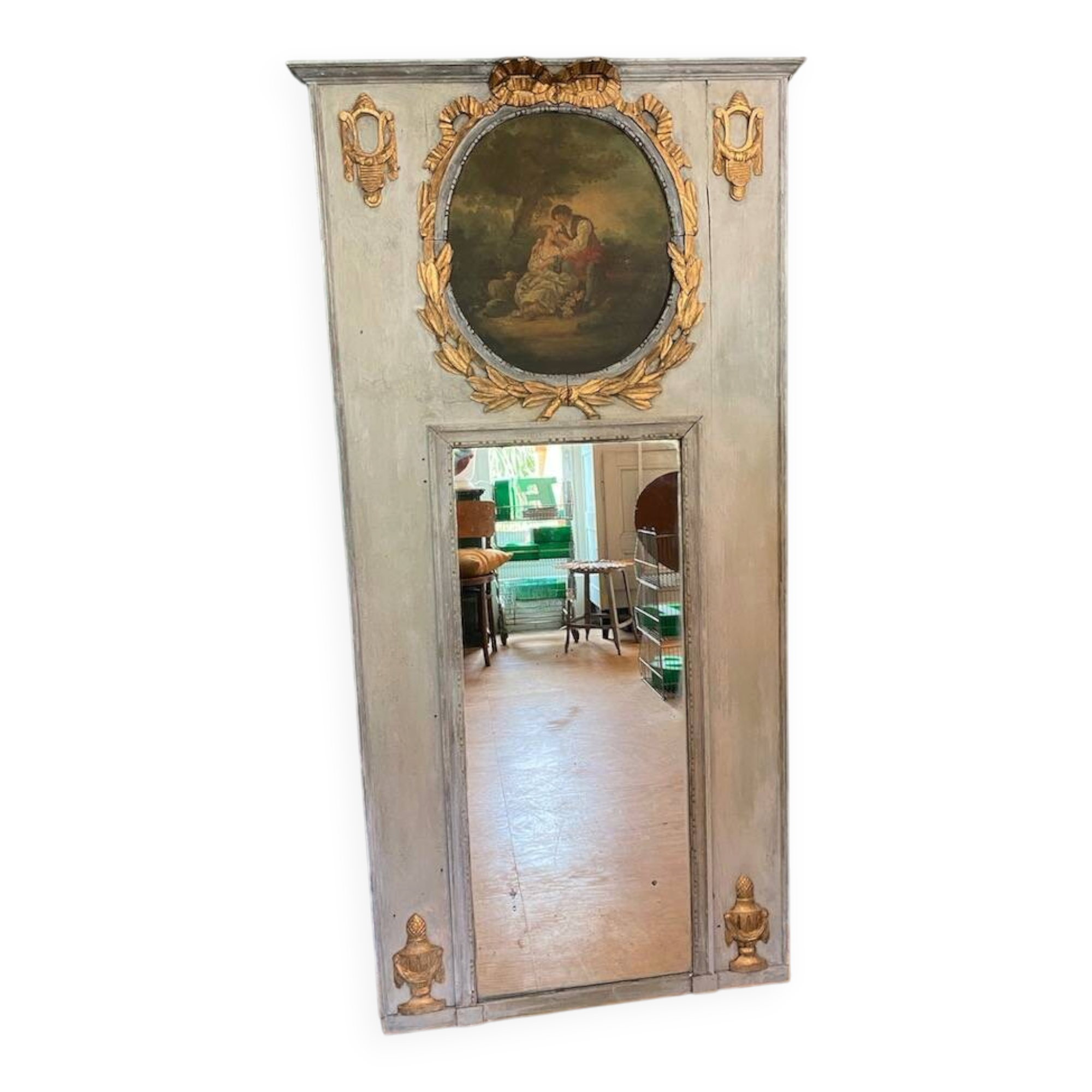 19th-century trumeau mirror
