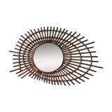 Vintage rattan mirror 'ortf'