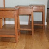 Oak stool/bedside table reconstruction