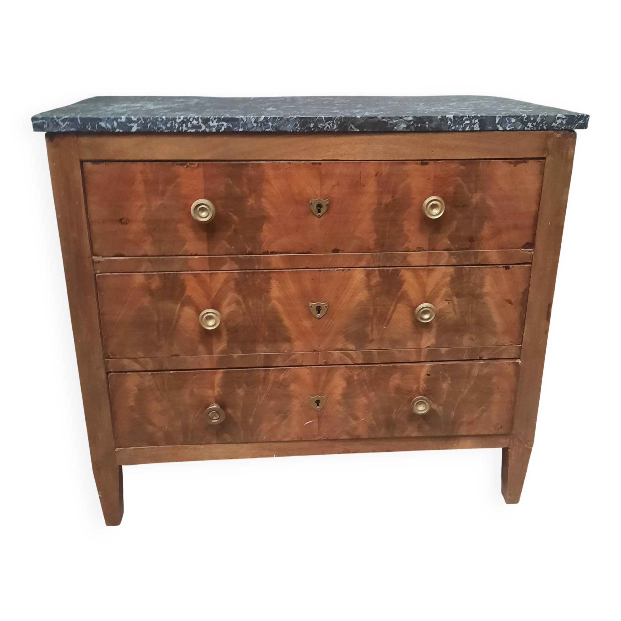 Nineteenth-century veneered commode