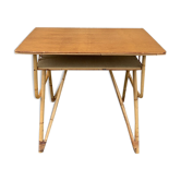 Rattan desk with locker, 1950