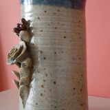 Signed stoneware vase
