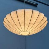 Mid-century modern Cocoon pendant lamp by Friedel Wauer for Goldkant Leuchten, Germany, 1960s.