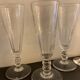 6 antique champagne flutes with cut sides