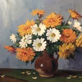 Table oil on canvas flowers