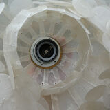 Duo of hanging lamps in mother-of-pearl tassels