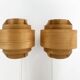 Pair of V-327 pine wall lights Hans-Agne Jakobsson for AB Markaryd, 1960