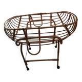 Vintage rattan cradle