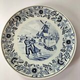 Decorative plate Boch – Delft decor, winter scene (1960s–70s)
