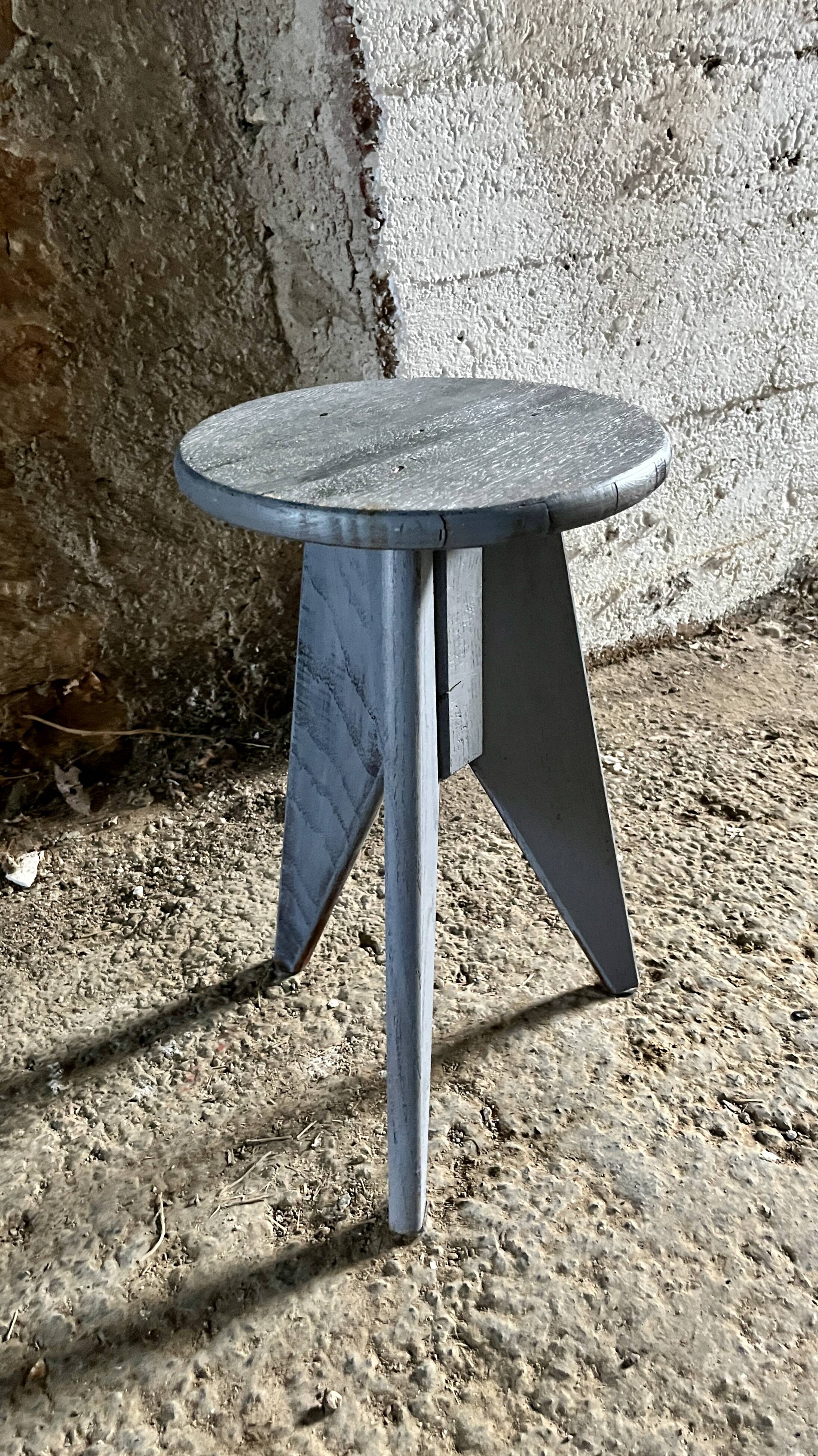 Vintage rustic style wooden stool