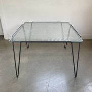 Minimalist, industrial side or coffee table, Arnold Bueno de Mesquita, 1950s