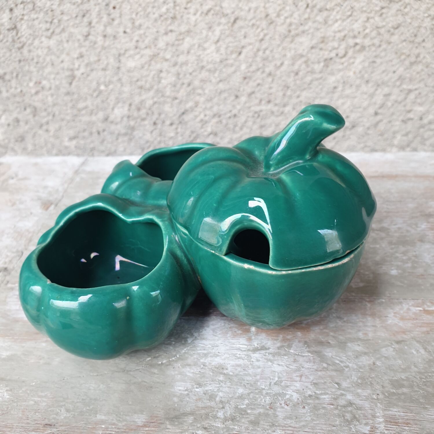 Service ceramic vintage mustards salt pepper