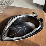 Small glass dish with vintage diamond points, a sparkle.