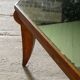 Table basse Art Déco en noyer et miroir, 1940
