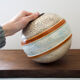 Art Deco glazed ceramic ball vase signed