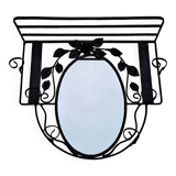 Wrought iron wall coat rack