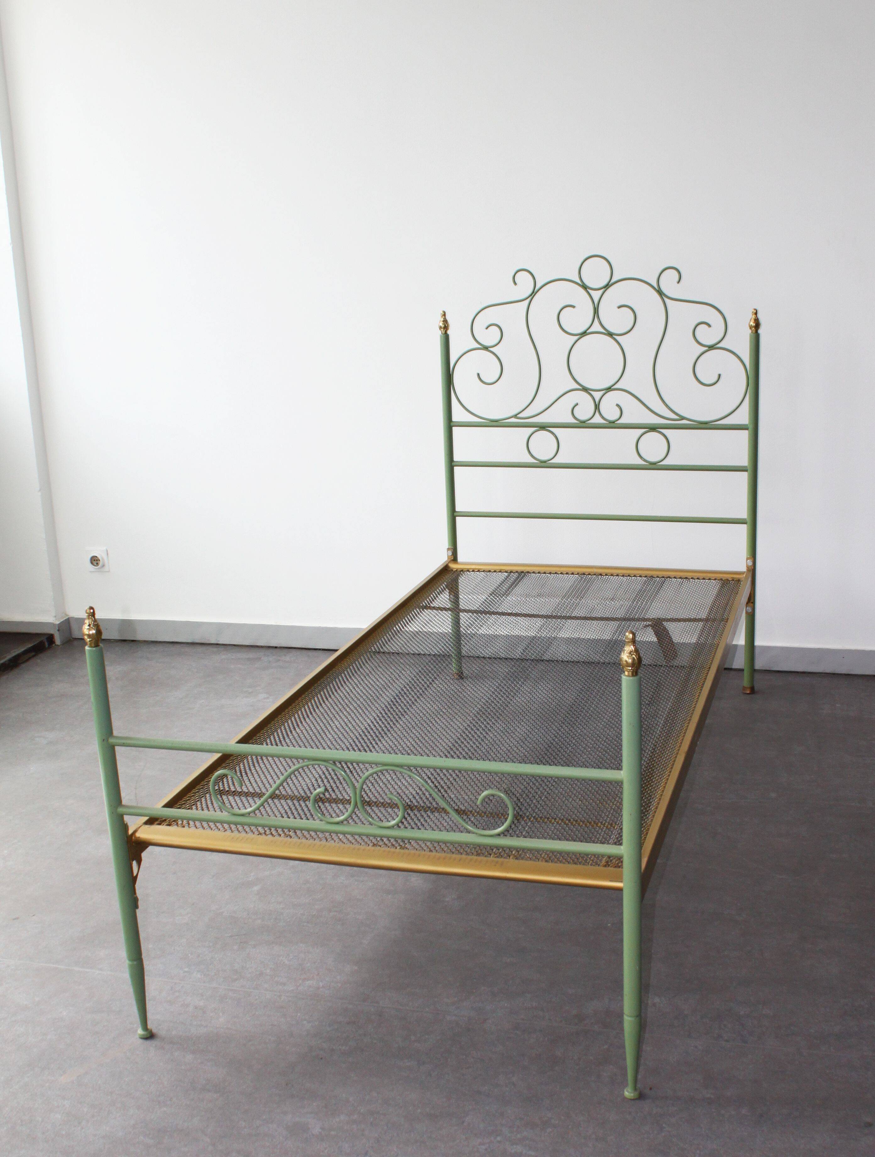 Wrought iron bed, Italy, 1960s.