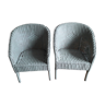 2 fauteuils vintage en rotin